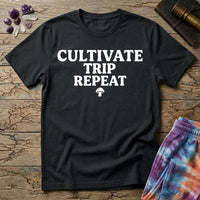 Cultivate Trip Repeat Mushroom T-Shirt MindMeltShirts