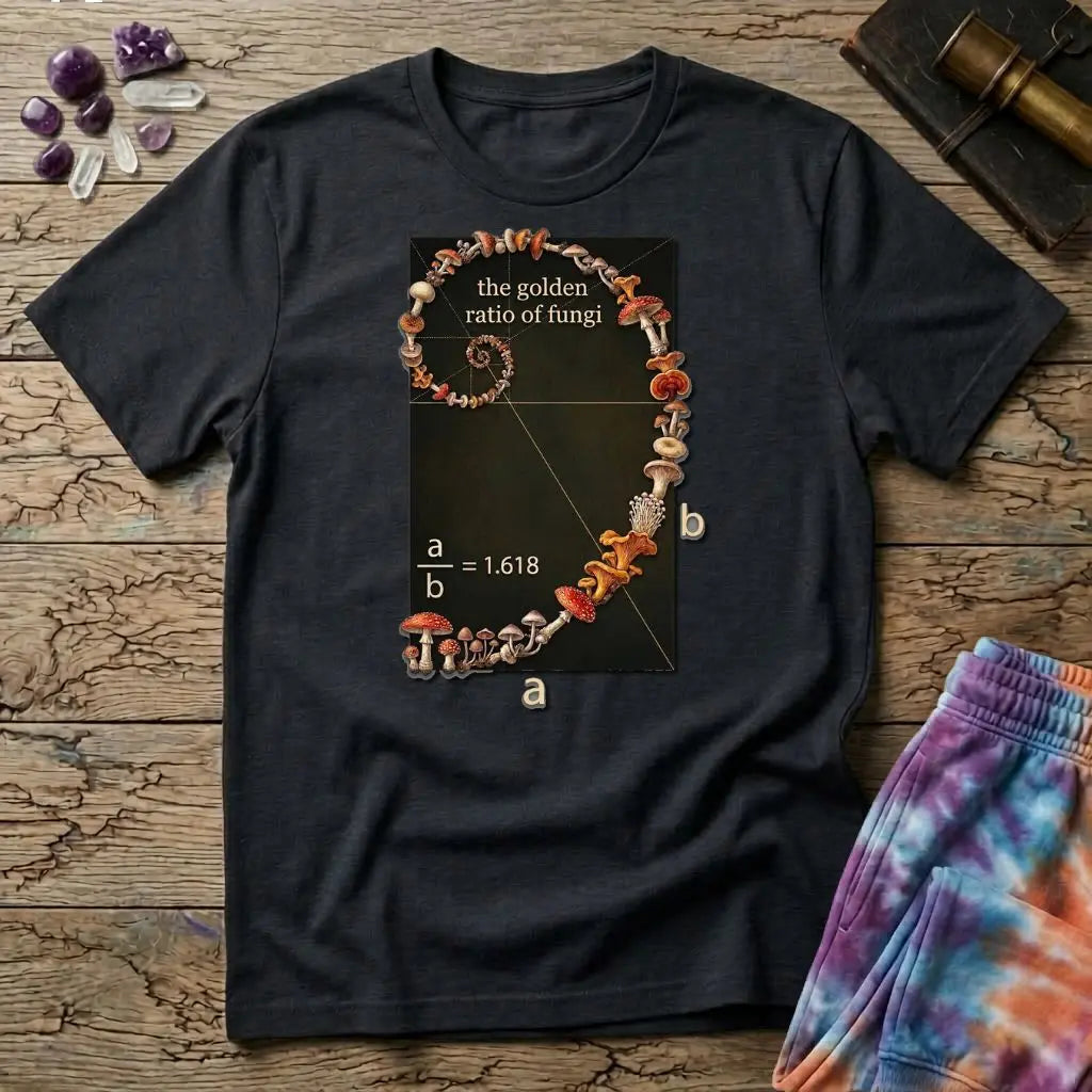 Fibonacci Circle Mushroom T-Shirt MindMeltShirts