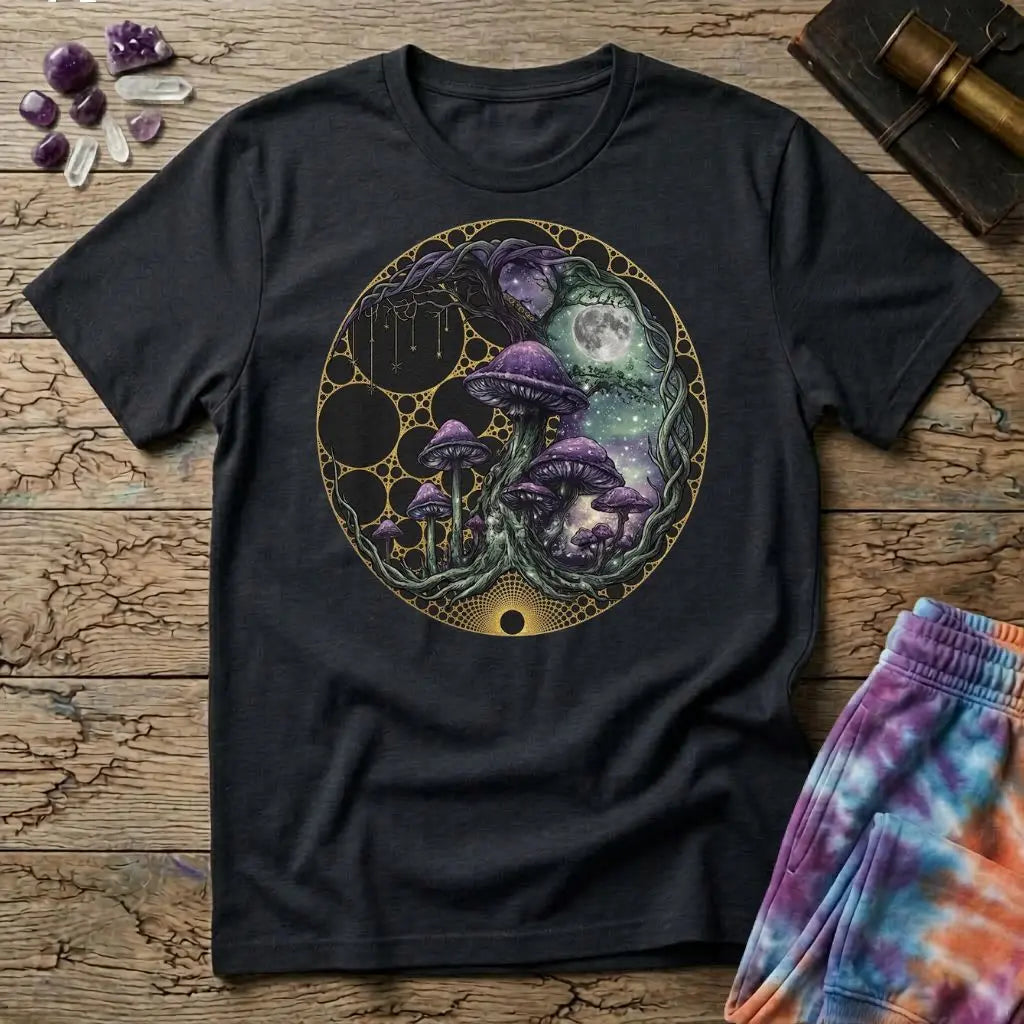 Purple Mushroom T-Shirt Printify