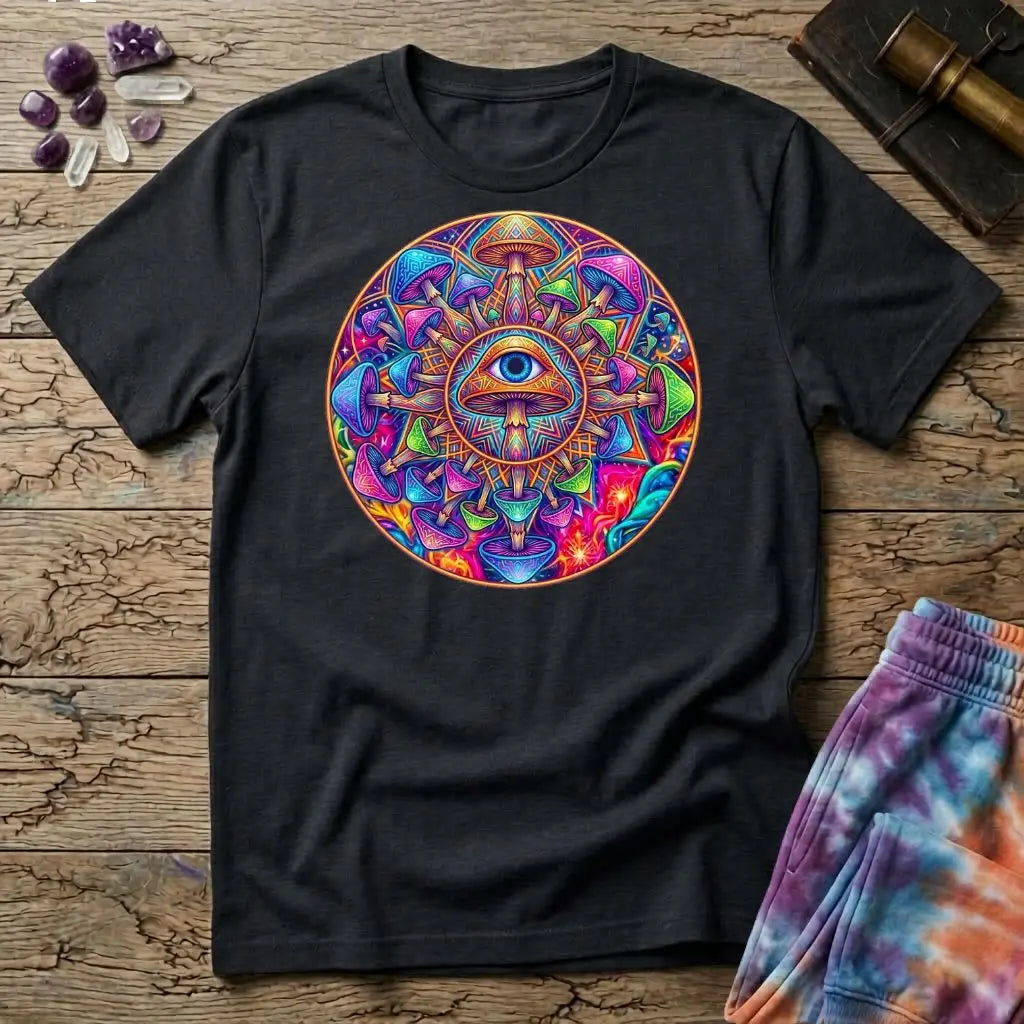 Mushroom Circle Eye T-Shirt MindMeltShirts