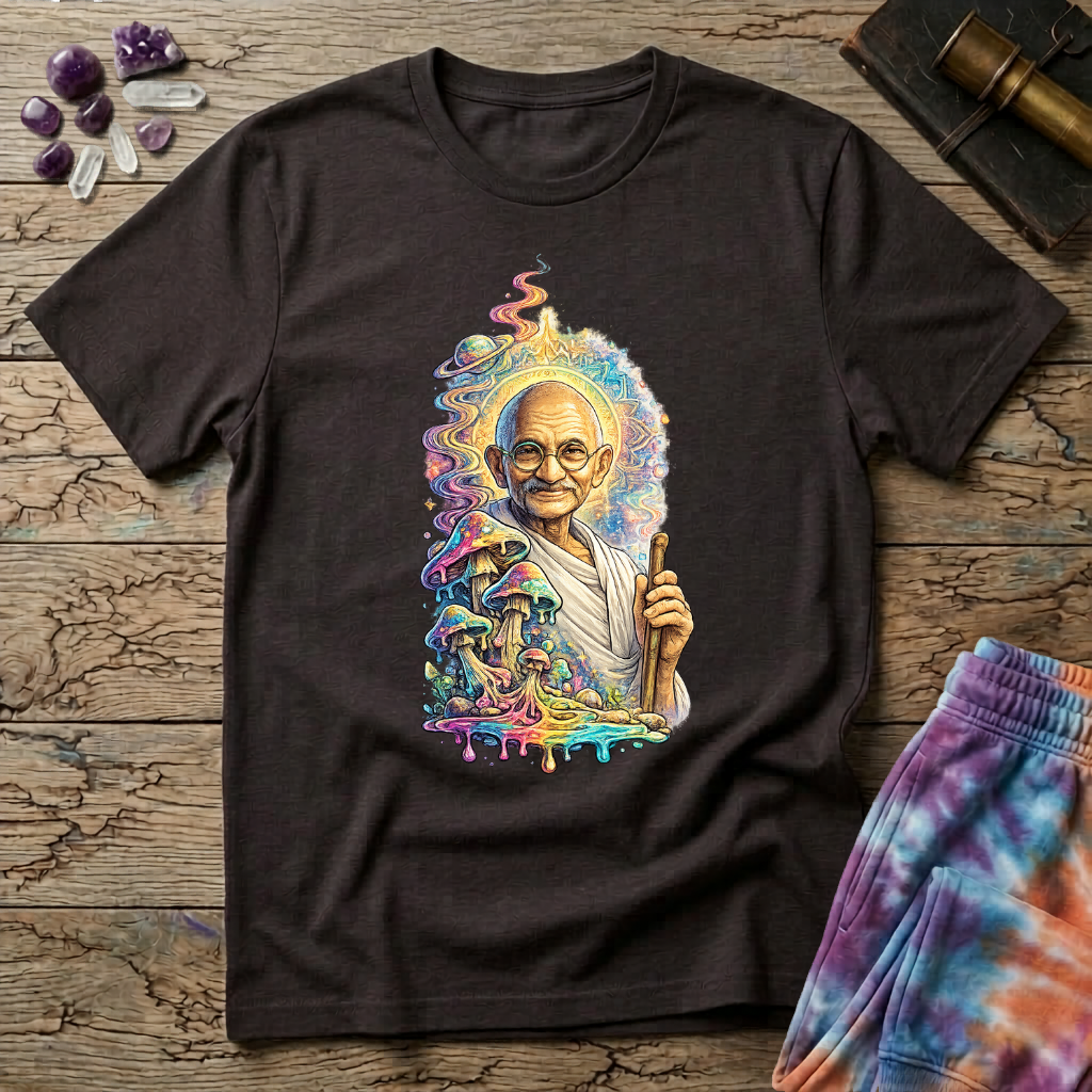Mahatma Gandhi Mushroom T-Shirt