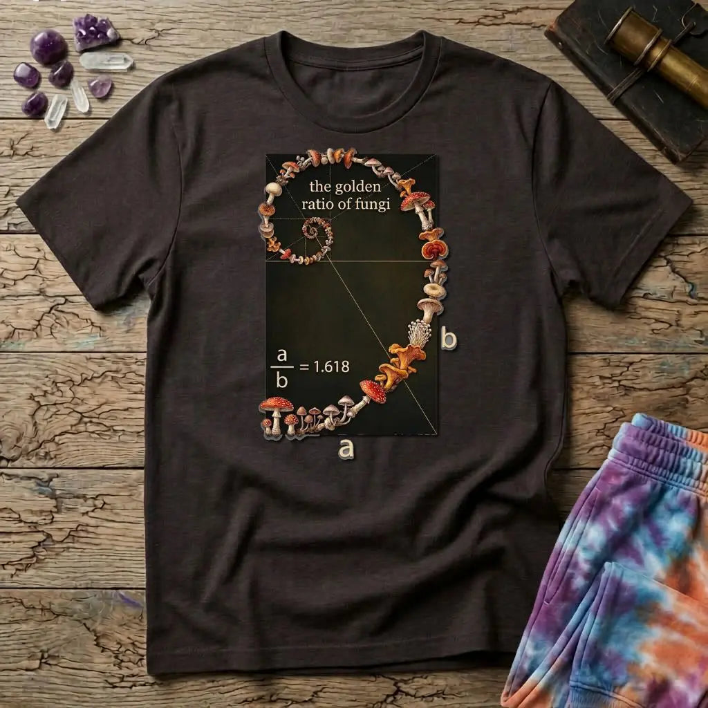 Fibonacci Circle Mushroom T-Shirt MindMeltShirts