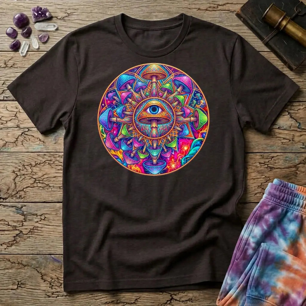 Mushroom Circle Eye T-Shirt MindMeltShirts
