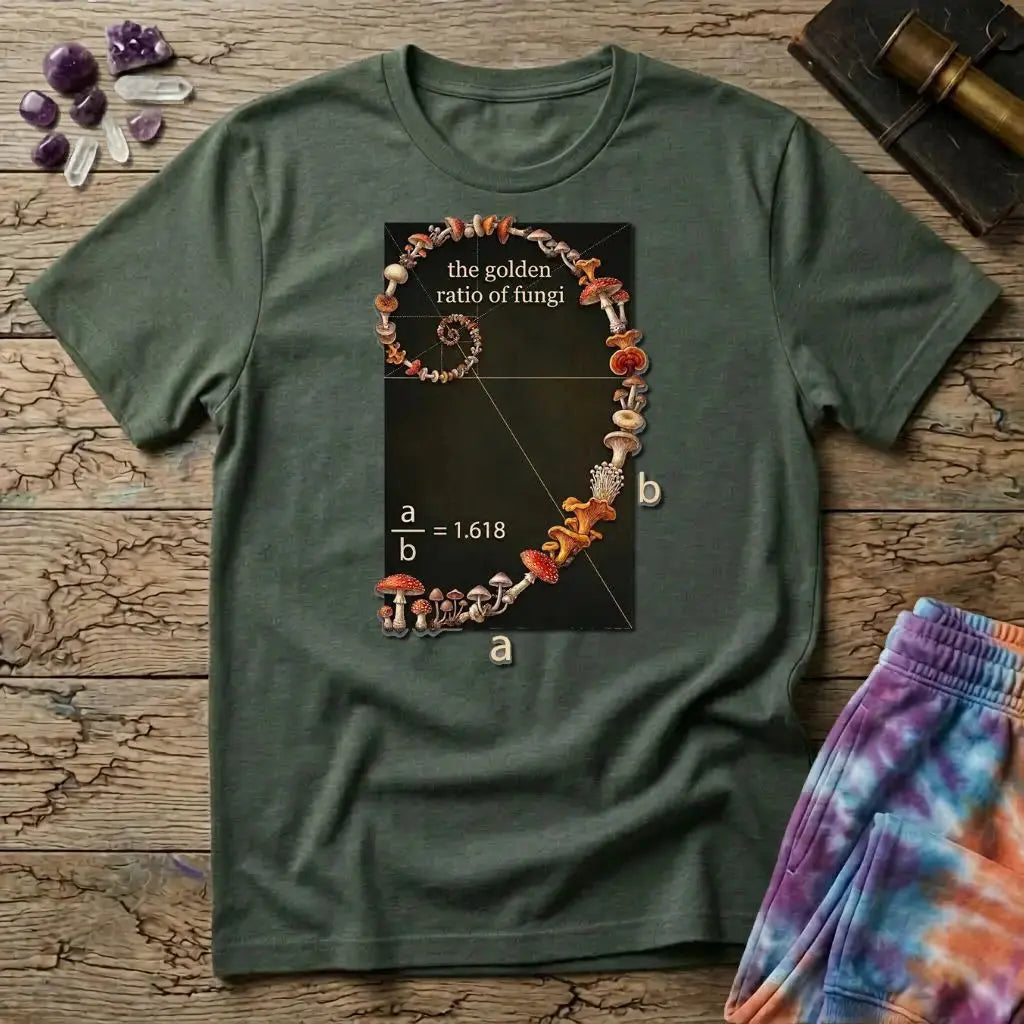 Fibonacci Circle Mushroom T-Shirt MindMeltShirts