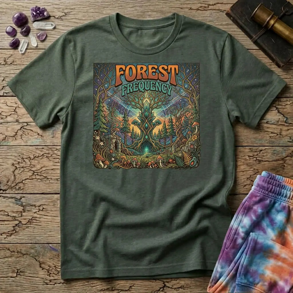 Forest Frequency Crystals T-Shirt MindMeltShirts