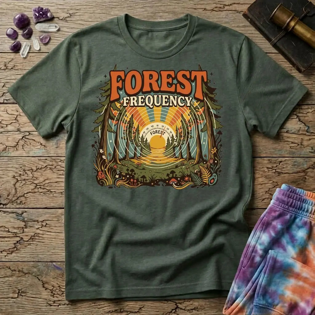 Forest Frequency Mushroom T-Shirt MindMeltShirts