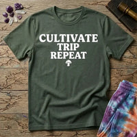 Cultivate Trip Repeat Mushroom T-Shirt MindMeltShirts
