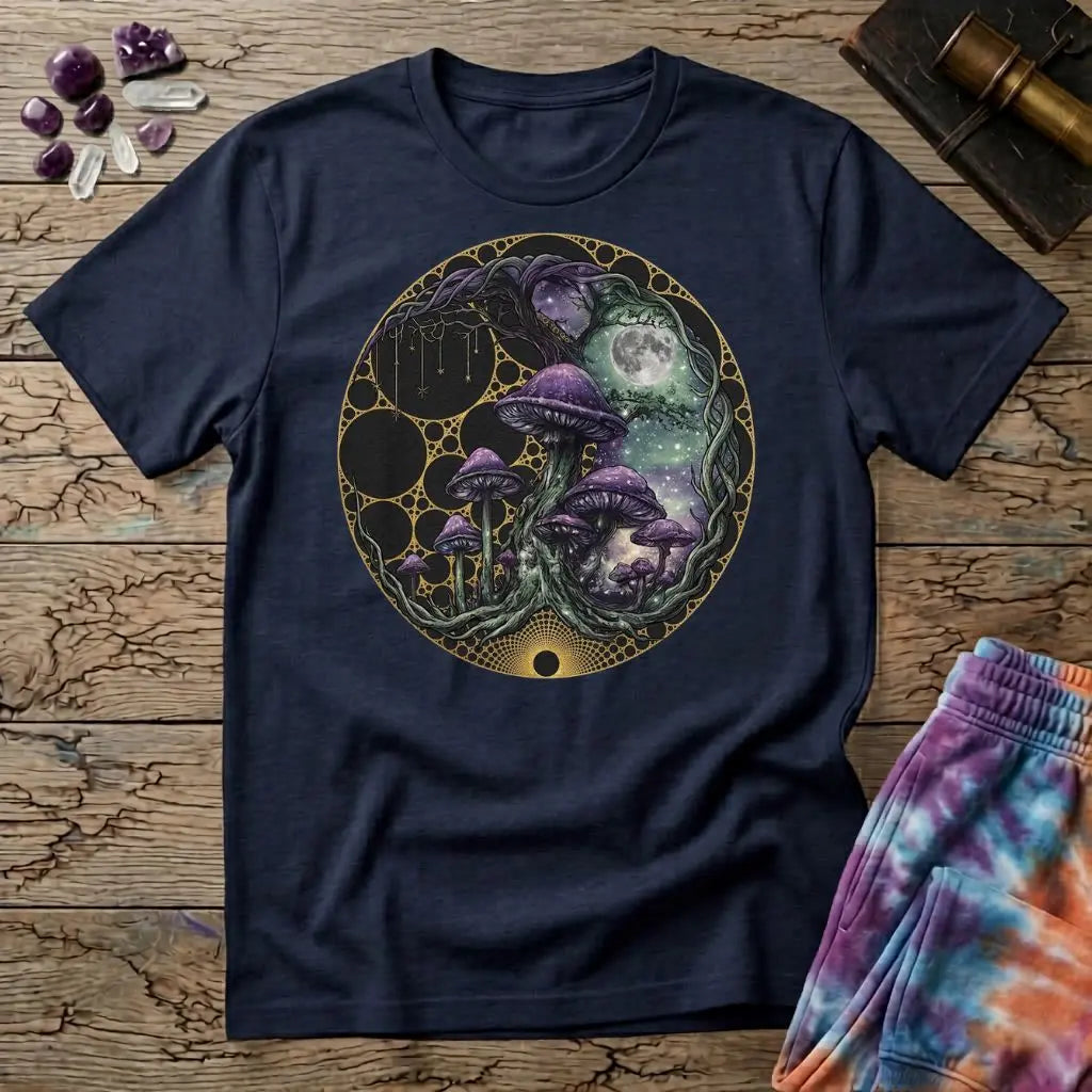 Purple Mushroom T-Shirt Printify