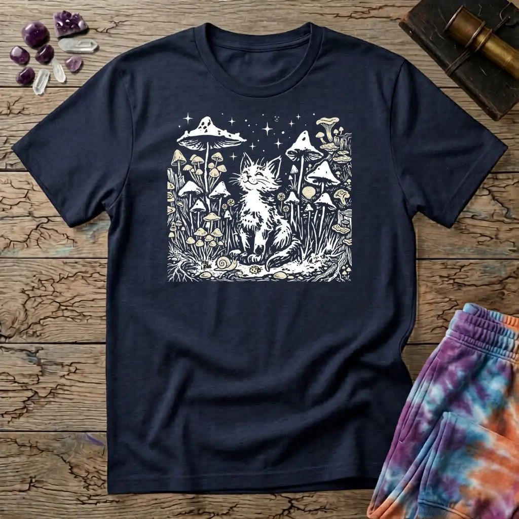 Mushroom Cat T-Shirt MindMeltShirts
