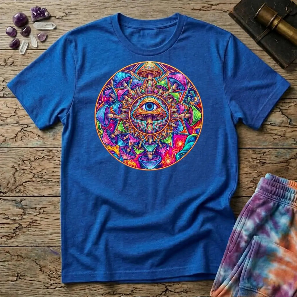 Mushroom Circle Eye T-Shirt MindMeltShirts