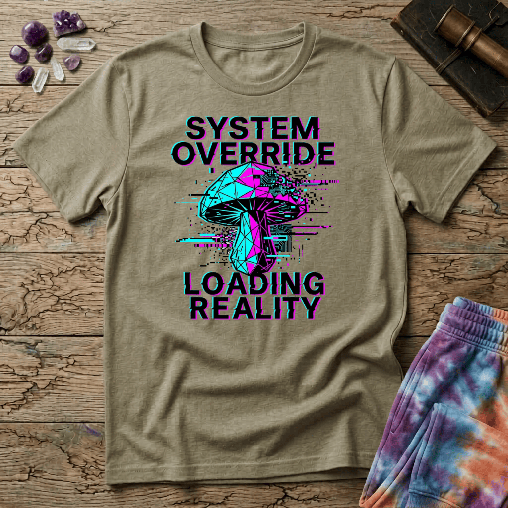 Printify T-Shirt System Override Loading Reality  T-Shirt Mushroom Magic Mushroom T-Shirt