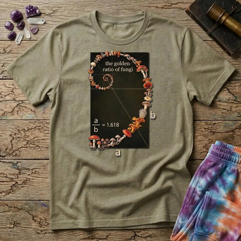 Fibonacci Circle Mushroom T-Shirt MindMeltShirts