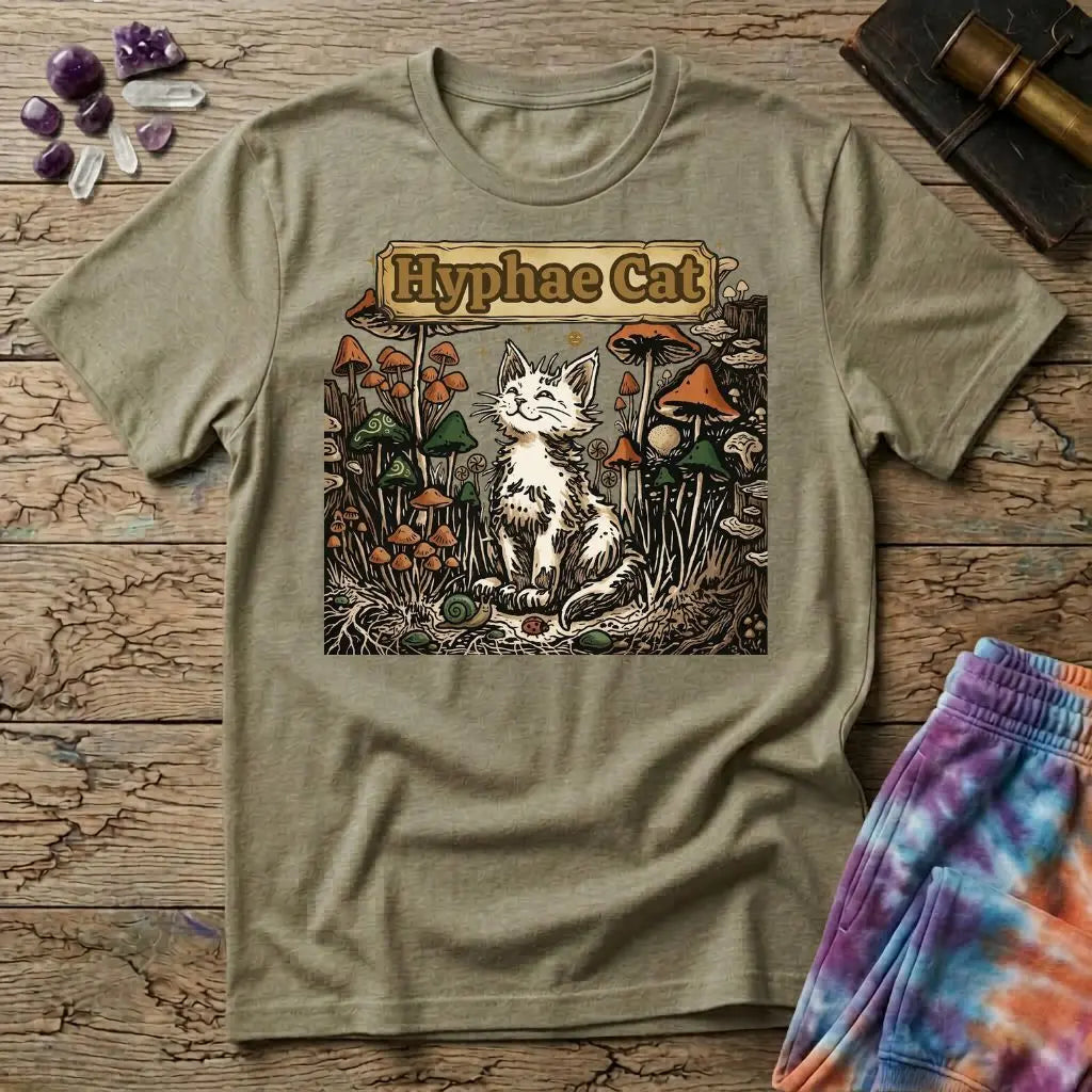 Hyphae Cat Mushroom T-Shirt MindMeltShirts
