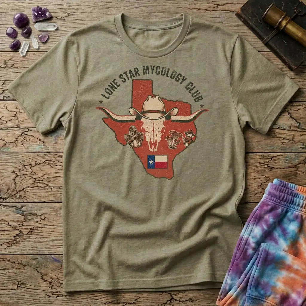 Lone Star Mycology Club Texas Mushroom T-Shirt Printify