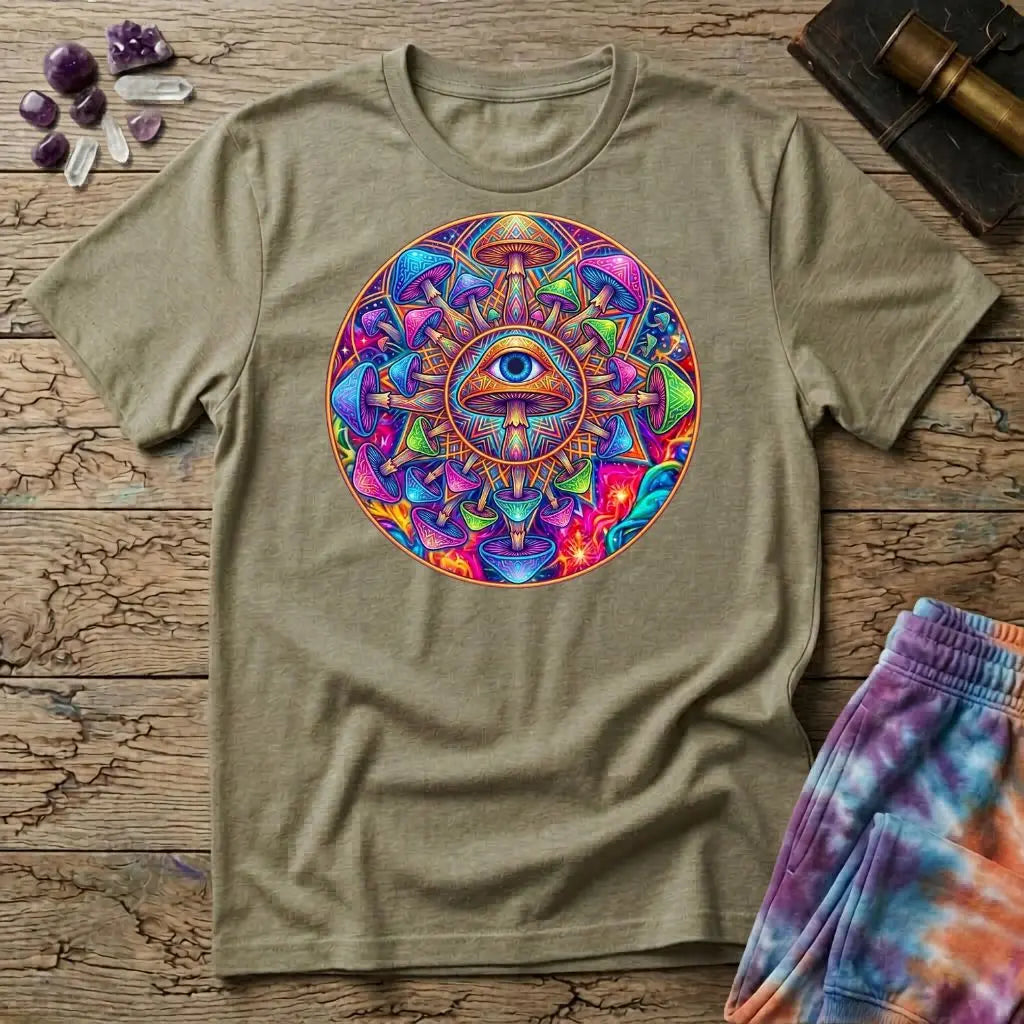 Mushroom Circle Eye T-Shirt MindMeltShirts