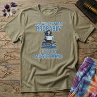 Printify T-Shirt All Those who Wander Thrice T-Shirt Mushroom Magic Mushroom T-Shirt