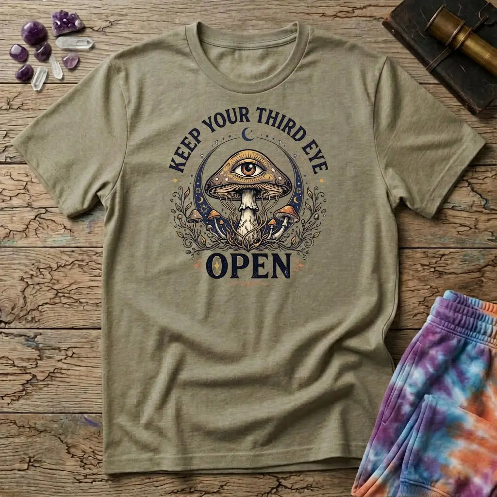 Keep Your Third Eye Open Mushroom T-Shirt MindMeltShirts