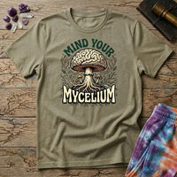 Mind Your Mycelium Mushroom T-Shirt MindMeltShirts