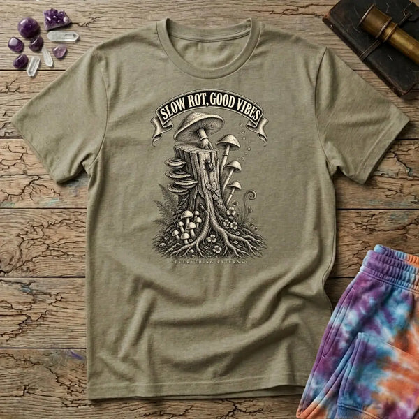 Slow Rot Good Vibes Too Mushroom T-Shirt