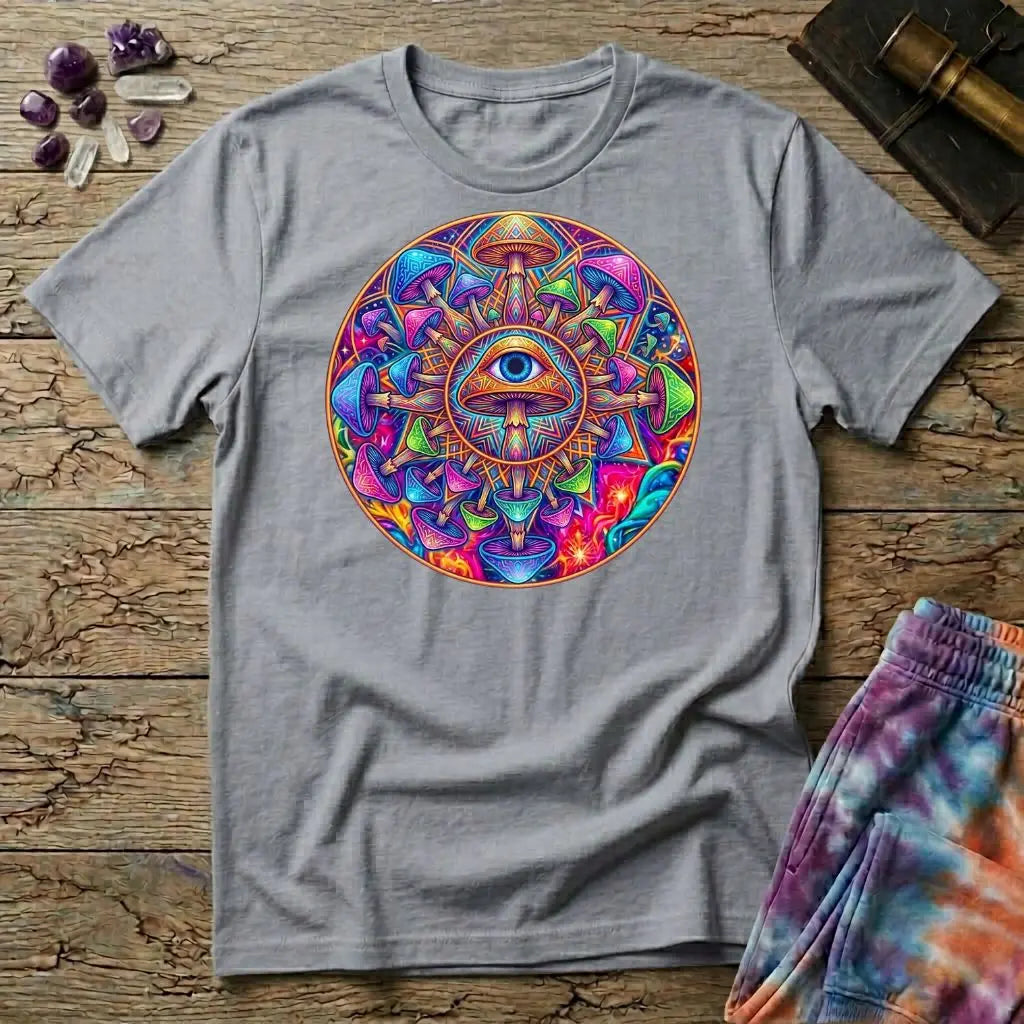 Mushroom Circle Eye T-Shirt MindMeltShirts