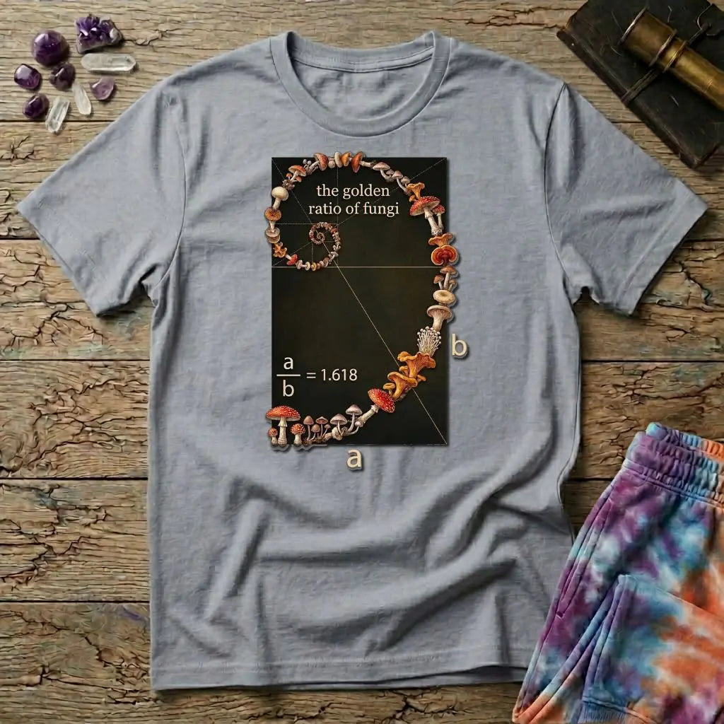 Fibonacci Circle Mushroom T-Shirt MindMeltShirts
