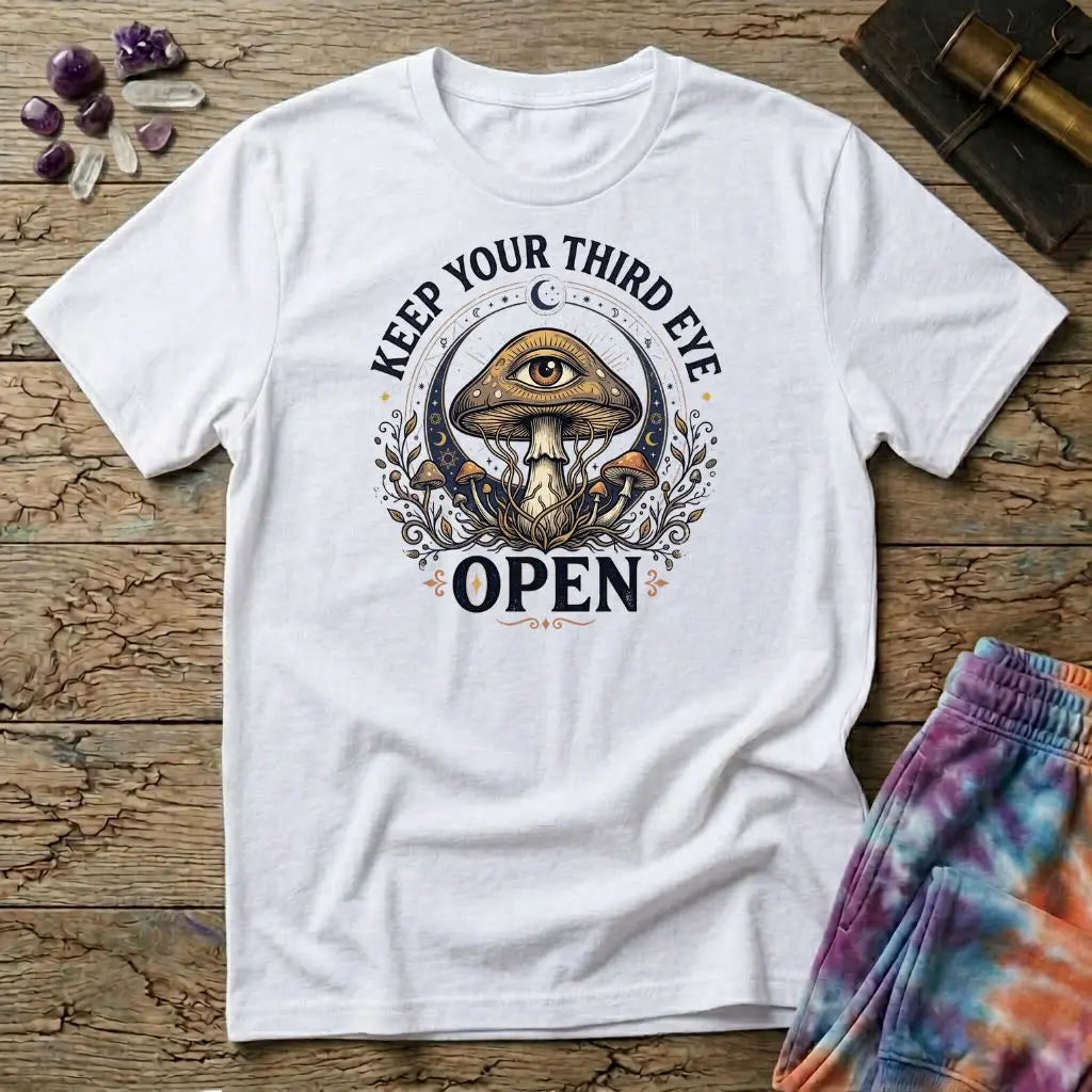 Keep Your Third Eye Open Mushroom T-Shirt MindMeltShirts
