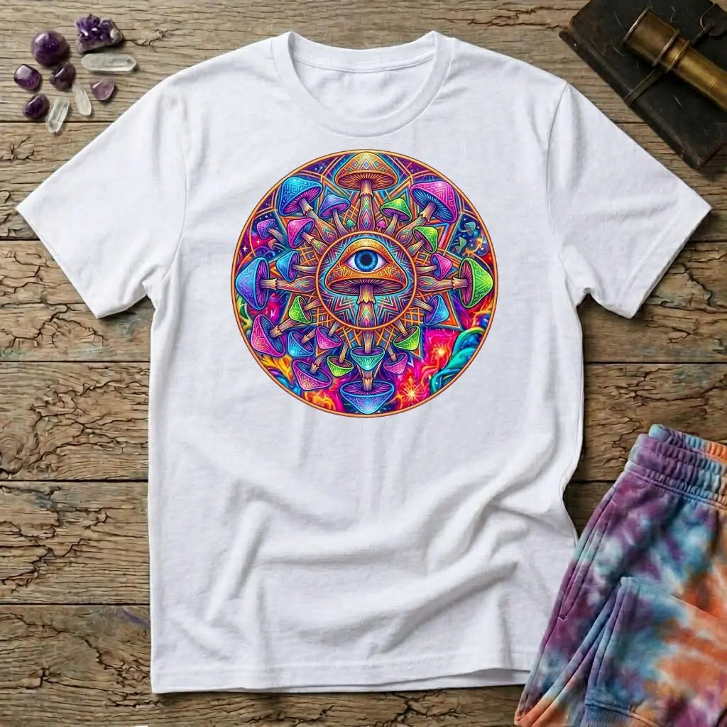 Mushroom Circle Eye T-Shirt MindMeltShirts