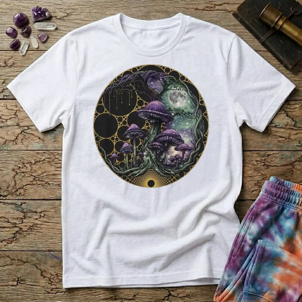 Purple Mushroom T-Shirt Printify
