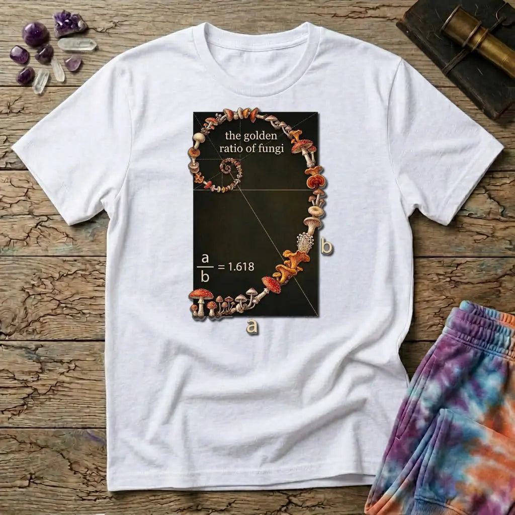 Fibonacci Circle Mushroom T-Shirt MindMeltShirts