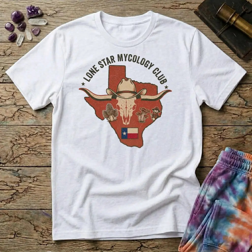 Lone Star Mycology Club Texas Mushroom T-Shirt Printify