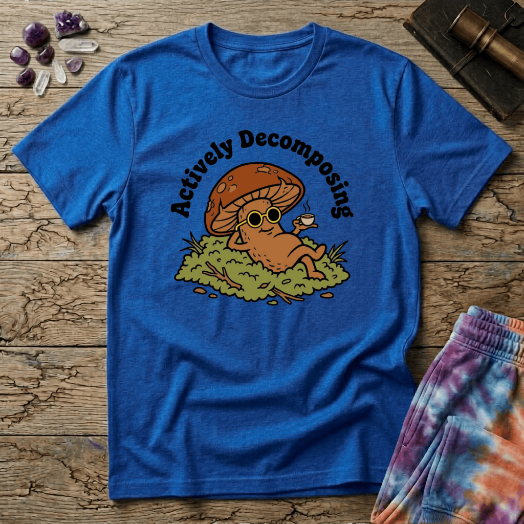 Printify T-Shirt Actively Decomposing T-Shirt Mushroom Magic Mushroom T-Shirt