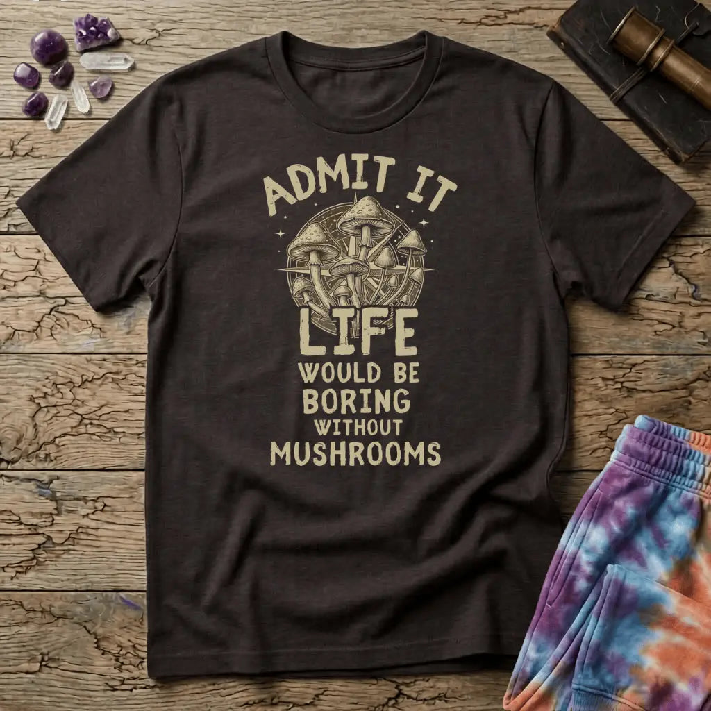 Printify T-Shirt Admit It Life - Mushroom Mushroom Magic Mushroom T-Shirt