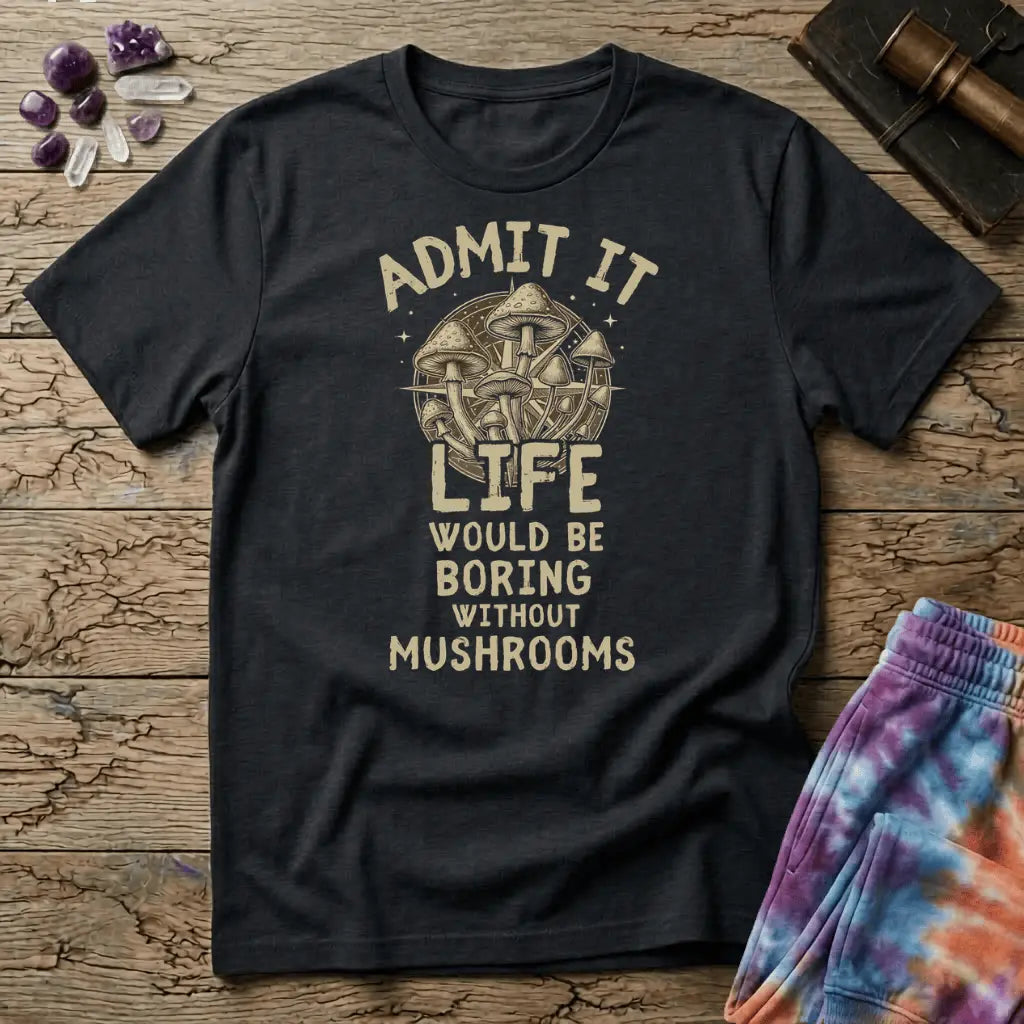 Printify T-Shirt Admit It Life - Mushroom Mushroom Magic Mushroom T-Shirt