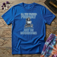 Printify T-Shirt All Those who Wander Thrice T-Shirt Mushroom Magic Mushroom T-Shirt