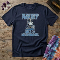 Printify T-Shirt All Those who Wander Thrice T-Shirt Mushroom Magic Mushroom T-Shirt