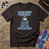 Printify T-Shirt All Those who Wander Thrice T-Shirt Mushroom Magic Mushroom T-Shirt