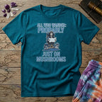 Printify T-Shirt All Those who Wander Thrice T-Shirt Mushroom Magic Mushroom T-Shirt