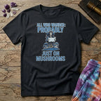 Printify T-Shirt All Those who Wander Thrice T-Shirt Mushroom Magic Mushroom T-Shirt