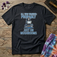 Printify T-Shirt All Those who Wander Thrice T-Shirt Mushroom Magic Mushroom T-Shirt