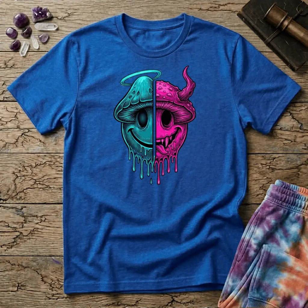 Printify T-Shirt Angel Devil Mushroom T-Shirt Mushroom Magic Mushroom T-Shirt
