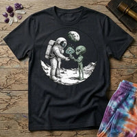 Printify T-Shirt Astronaut and Alien Mushroom T-Shirt Mushroom Magic Mushroom T-Shirt