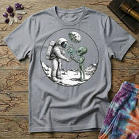Printify T-Shirt Astronaut and Alien Mushroom T-Shirt Mushroom Magic Mushroom T-Shirt