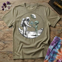 Printify T-Shirt Astronaut and Alien Mushroom T-Shirt Mushroom Magic Mushroom T-Shirt