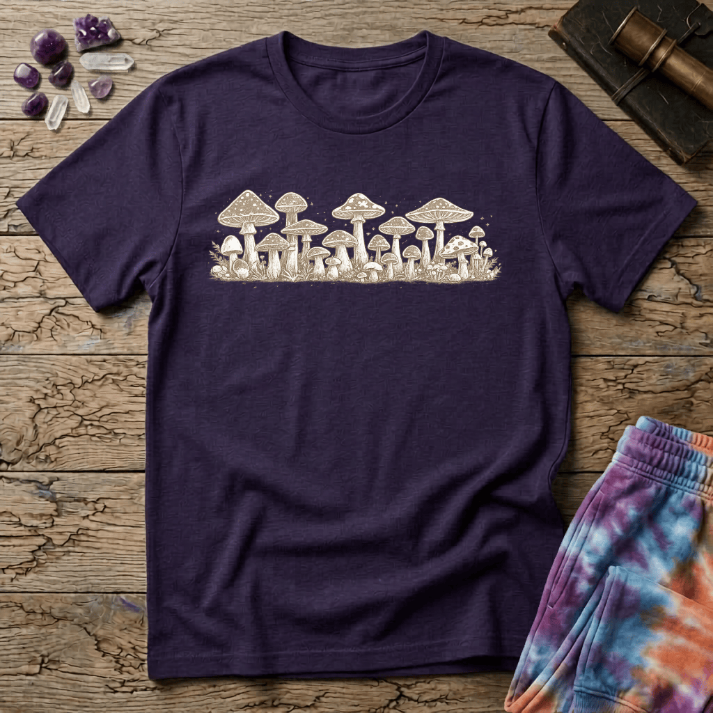 Printify T-Shirt Band of Mushrooms T-Shirt Mushroom Magic Mushroom T-Shirt