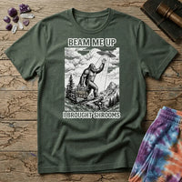 Printify T-Shirt Beam Me Up T-Shirt Mushroom Magic Mushroom T-Shirt