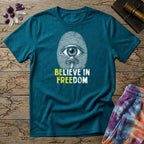 Printify T-Shirt Believe In Freedom UNO Mushroom T-Shirt Mushroom Magic Mushroom T-Shirt