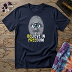 Printify T-Shirt Believe In Freedom UNO Mushroom T-Shirt Mushroom Magic Mushroom T-Shirt
