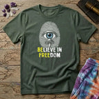 Printify T-Shirt Believe In Freedom UNO Mushroom T-Shirt Mushroom Magic Mushroom T-Shirt