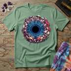Printify T-Shirt Big Iris Blue Eye T-Shirt Mushroom Magic Mushroom T-Shirt