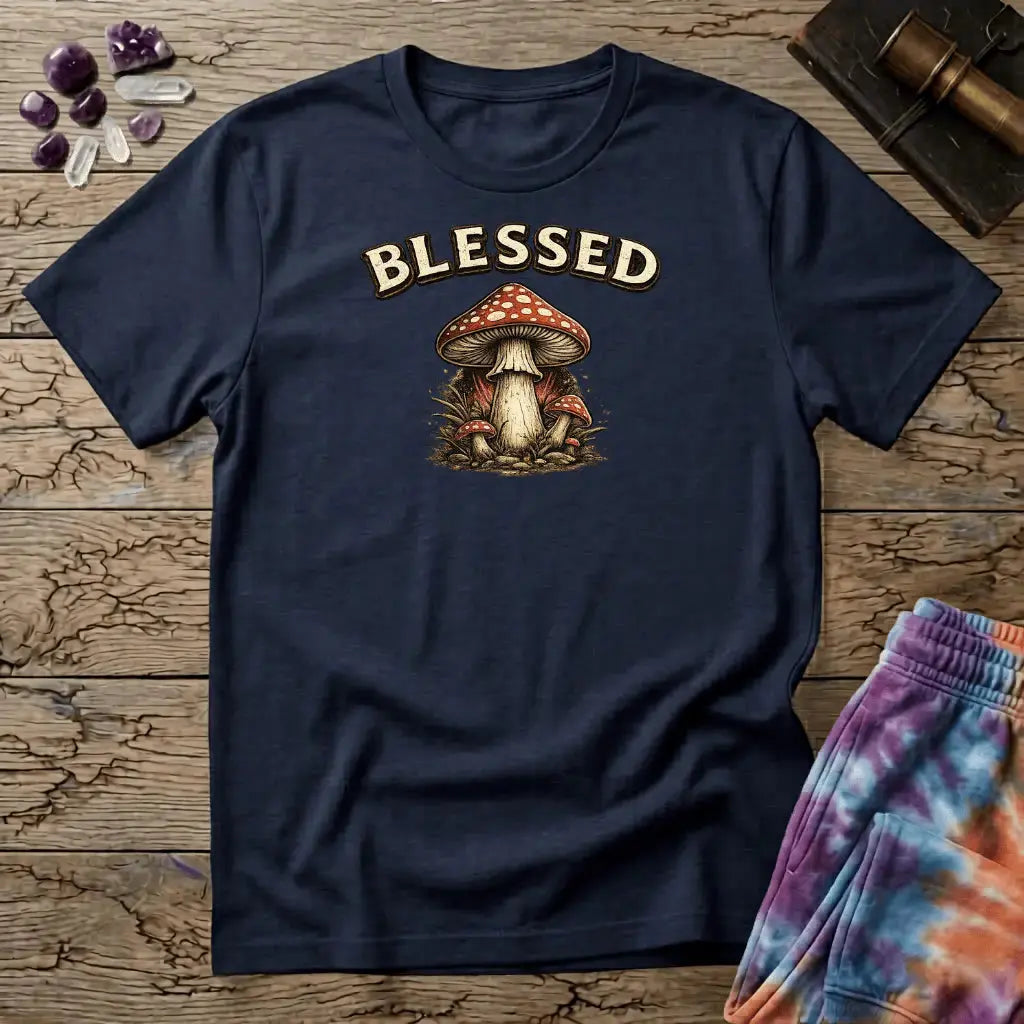 Printify T-Shirt Blessed Mushroom T-Shirt Mushroom Magic Mushroom T-Shirt